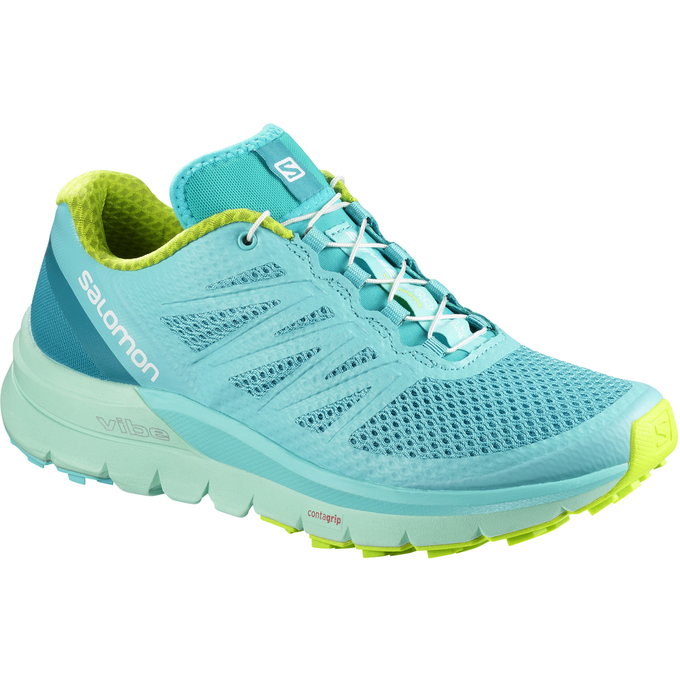 Salomon Israel SENSE PRO MAX W - Womens Trail Running Shoes - Light Turquoise (TBIE-89143)